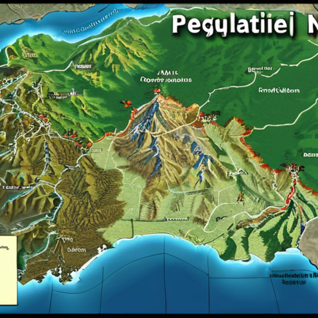 Geographic Influence**

"A detailed map illustrating population density correlated with geographical features. The image showcases rivers and fertile lands with higher population concentrations, and mountainous regions with sparse populations. Add clear labels and annotations explaining the relationship. Depict modern cartography, informative style, fully clothed figures in the background observing the map. Safe for work, appropriate content, professional, modest, perfect anatomy, correct proportions, natural pose, high quality."

**