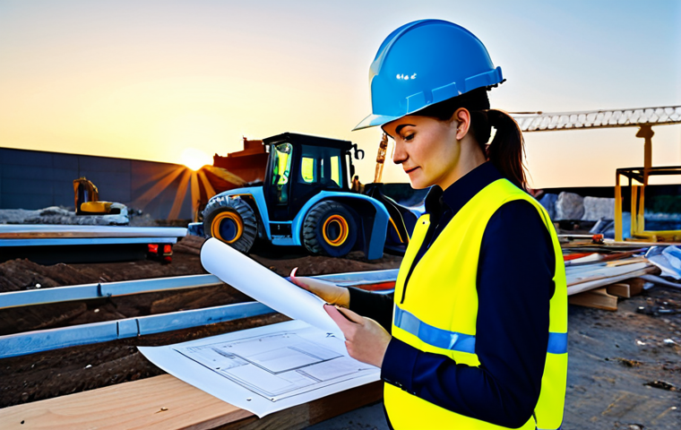 **
"A professional female architect, fully clothed in a stylish but modest business casual outfit, reviewing blueprints on a construction site at sunset. Background includes a partially constructed modern building and construction equipment. Perfect anatomy, correct proportions, well-formed hands, proper finger count, natural pose, safe for work, appropriate content, professional, family-friendly, high quality."
**