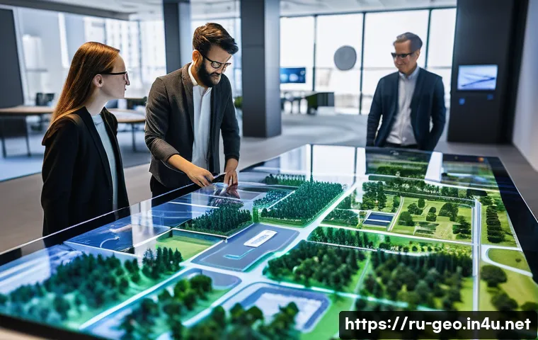 지리적 공간 계획 - **Prompt 1: Collaborative Urban Planning with Digital Twins**
    "A bright, modern architectural st...