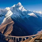 Home 23 지리적 경계와 정치 - A detailed aerial view of a rugged Himalayan mountain border between India and China, showcasing tow...